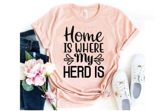 Farm House SVG Design: Home Is Where My — Graphics & T-Shirt Designs