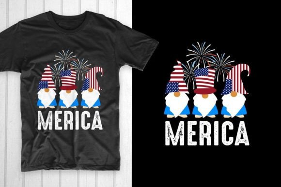 Gnomes Kid Patriotic Merica Graphics for T-Shirt Designs