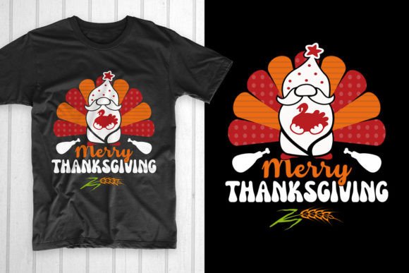 Merry Thanksgiving Santa Turkey Graphics & T-Shirt Designs