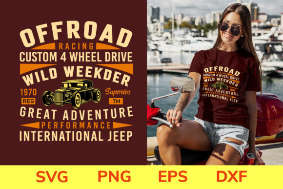 Off-Road Racing Custom 4 Wheel SVG Tee Graphics