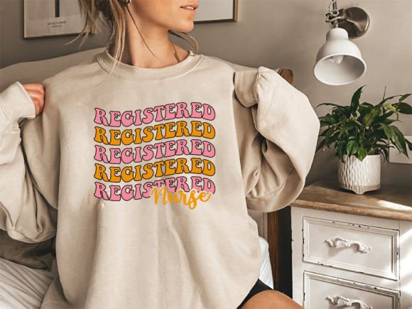 Registered Nurse, Retro Groovy T-Shirt Graphics