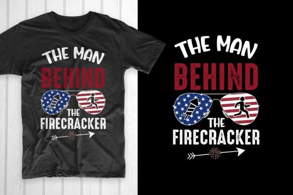 The Man Behind the Firecracker: Graphics & T-Shirt Designs
