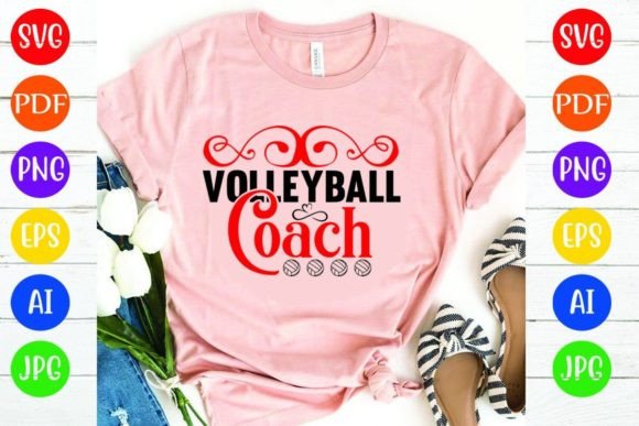 Volleyball Coach Graphics & T-Shirt Designs